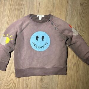 Burberry Smiley happy Sweatshirt with Blue and Yellow Accents